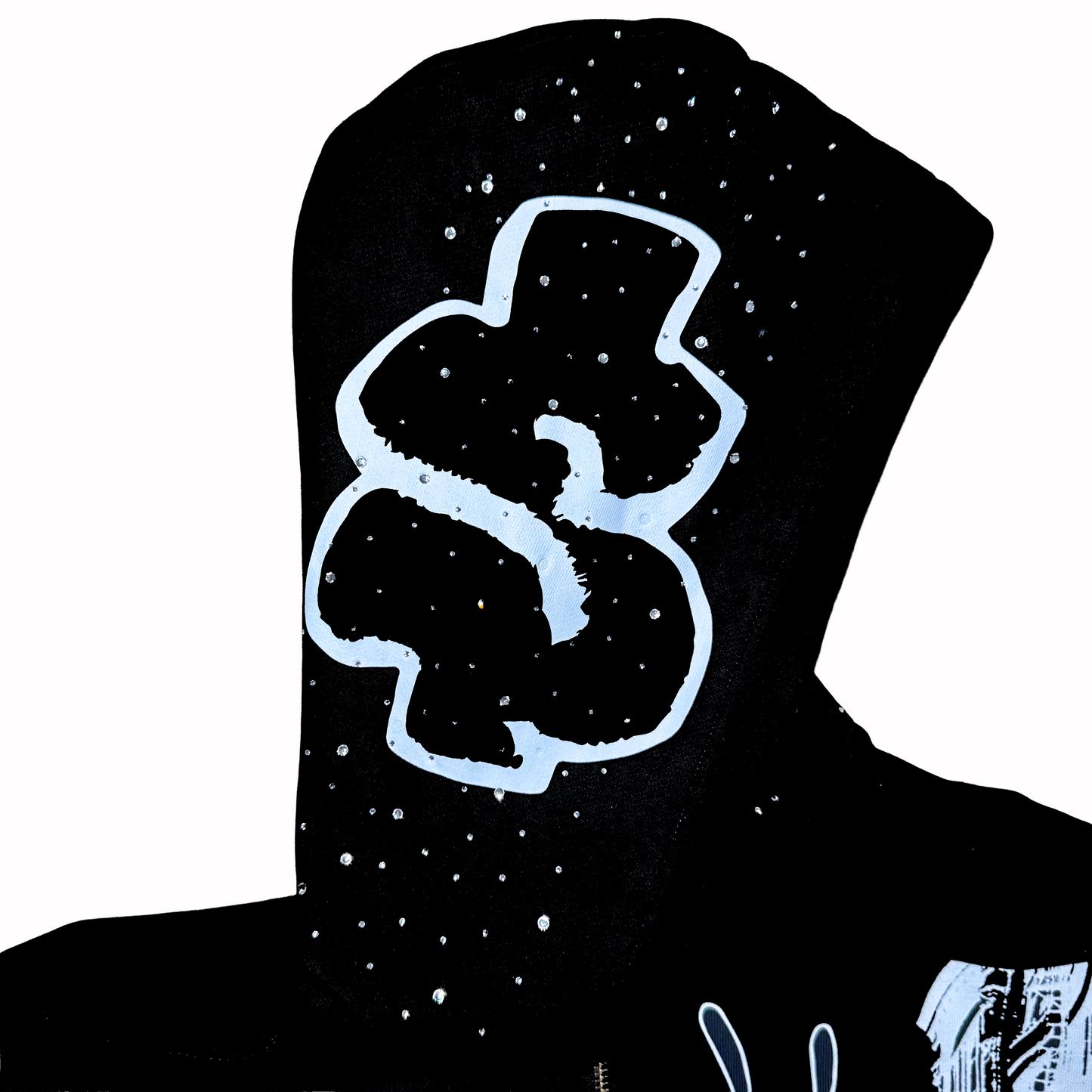 Rhine Stone Zip-Up Hoodies