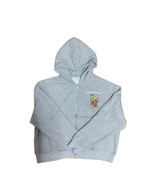 Zip-Up Flare Hoodie